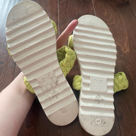 marc fisher Jaime green braided sandals size 9 - Picture 3 of 4